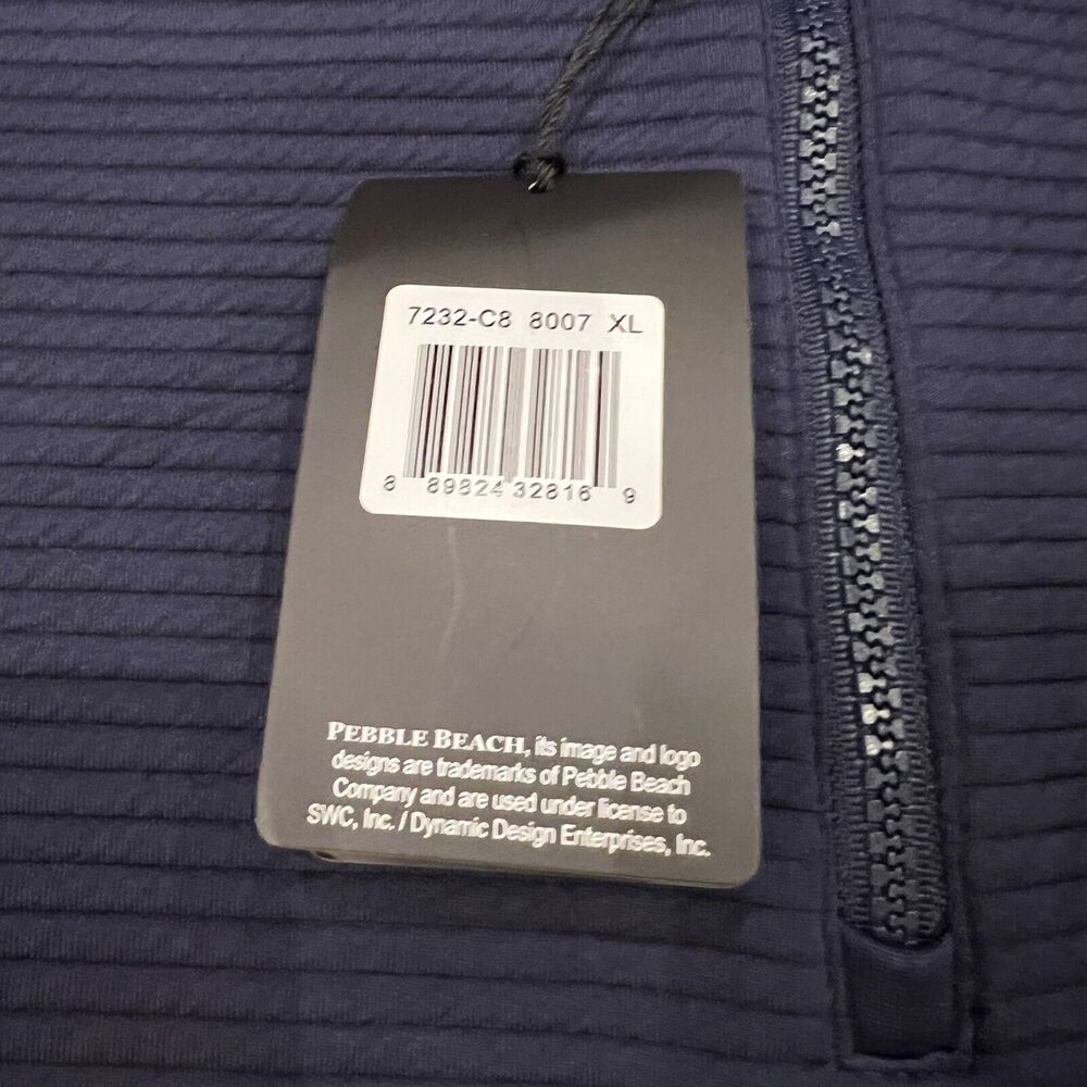 NWT Pebble Beach 1/4 Zip Golf Pullover Size XL Blue Men Breathable - Picture 4 of 14